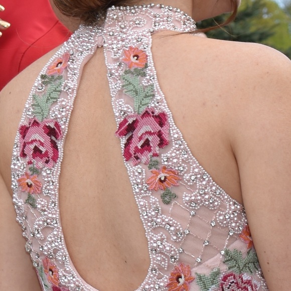 *WORN ONCE* Sherri Hill Blush 2-Piece Prom Dress *willing to take rsnble offers* - Picture 3 of 16